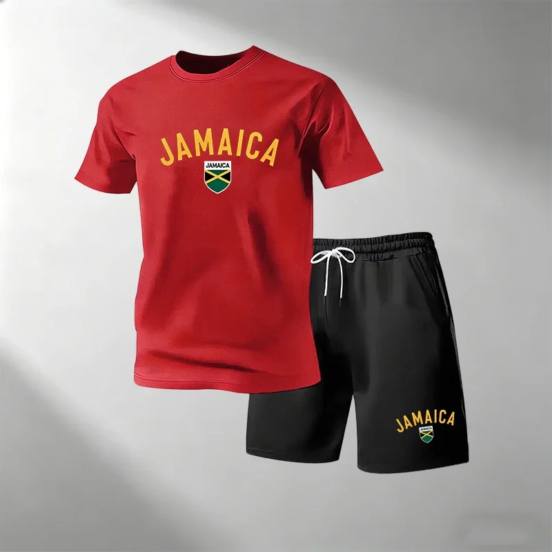 JAMAICA Summer Casual T-Shirts - Running Gear Men 评论和价格