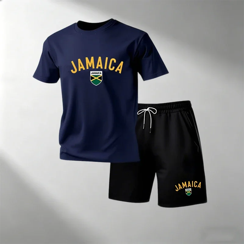 JAMAICA Summer Casual T-Shirts - Running Gear Men 评论和价格