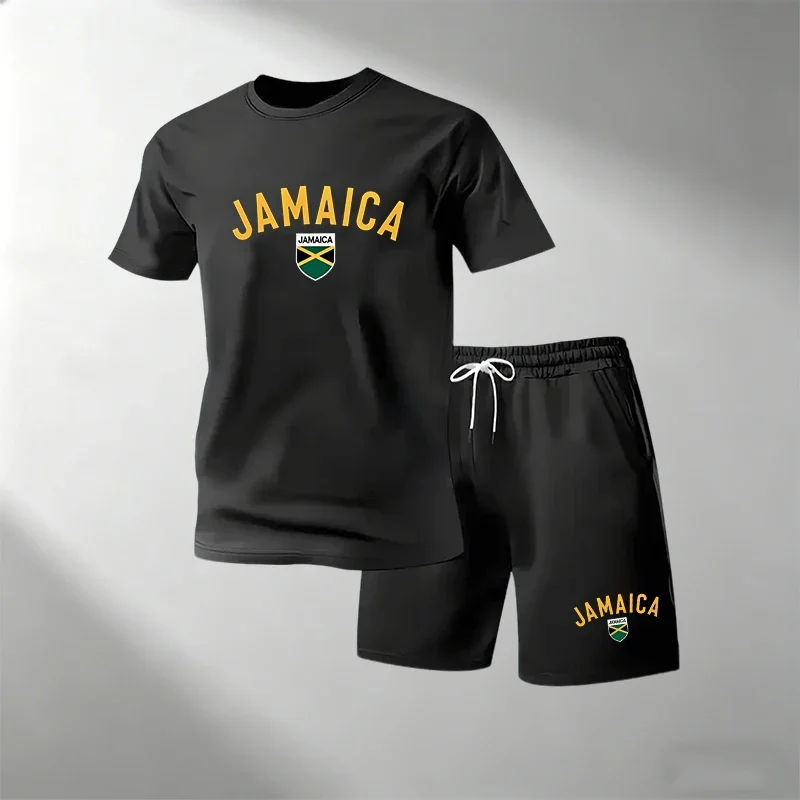 JAMAICA Summer Casual T-Shirts - Running Gear Men 评论和价格
