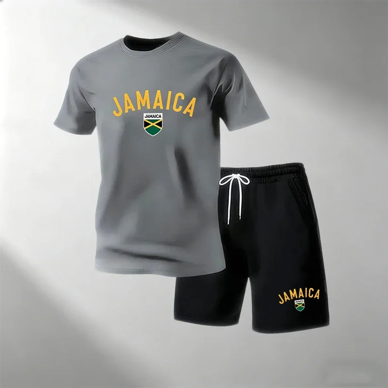 JAMAICA Summer Casual T-Shirts - Running Gear Men 评论和价格