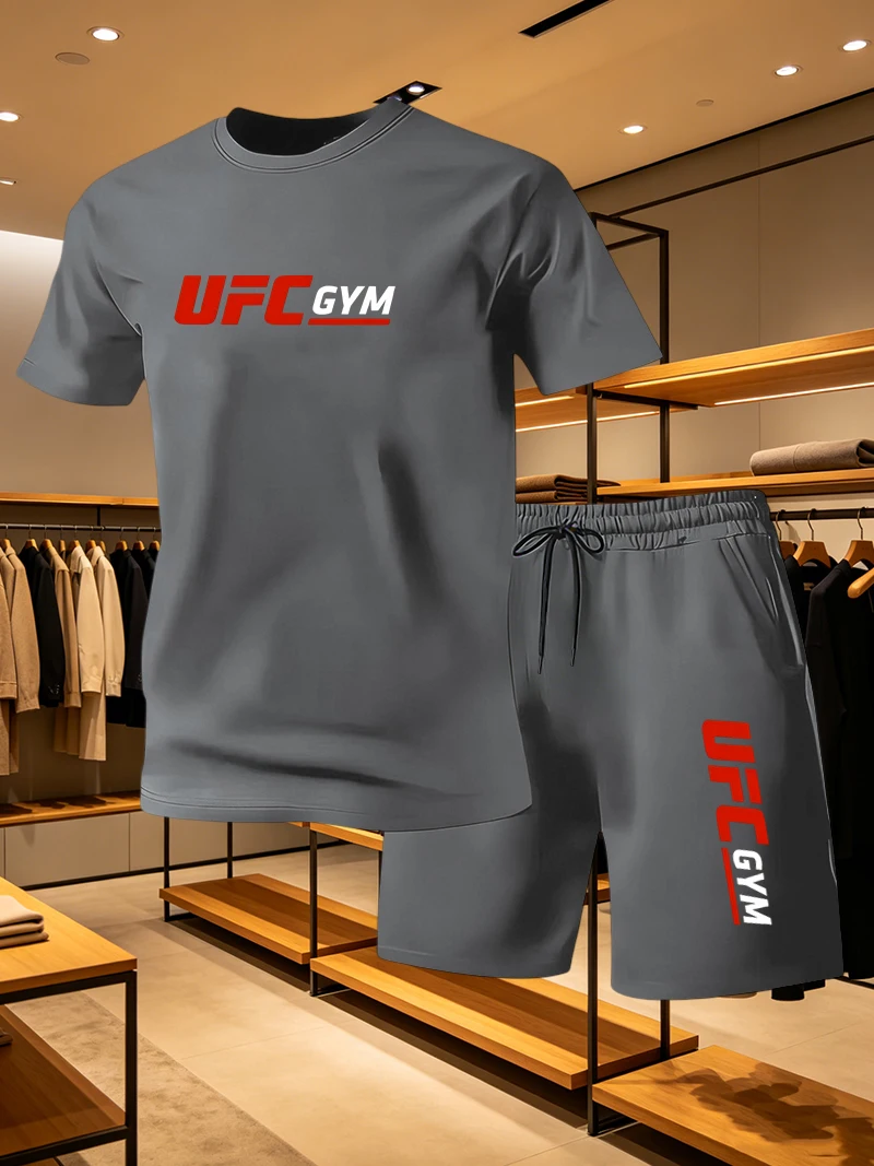 Men's Fashion T-shirt Shorts U - Running Gear Men 评论和价格
