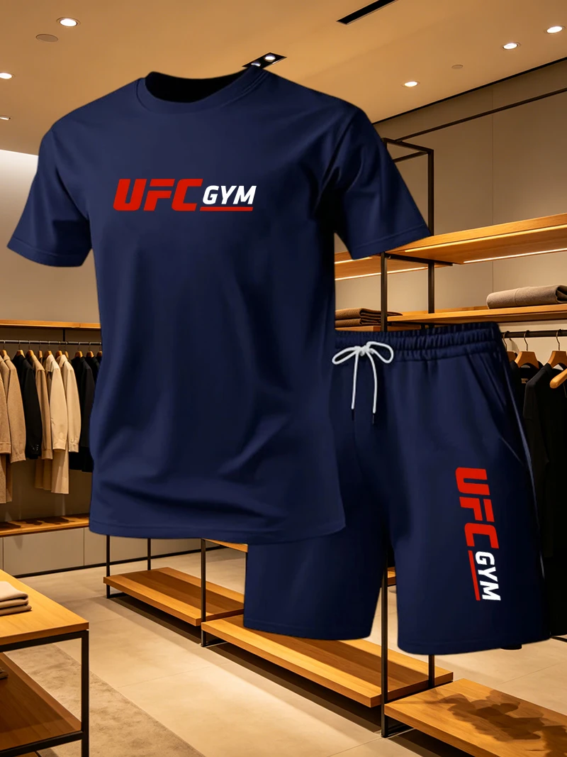 Men's Fashion T-shirt Shorts U - Running Gear Men 评论和价格
