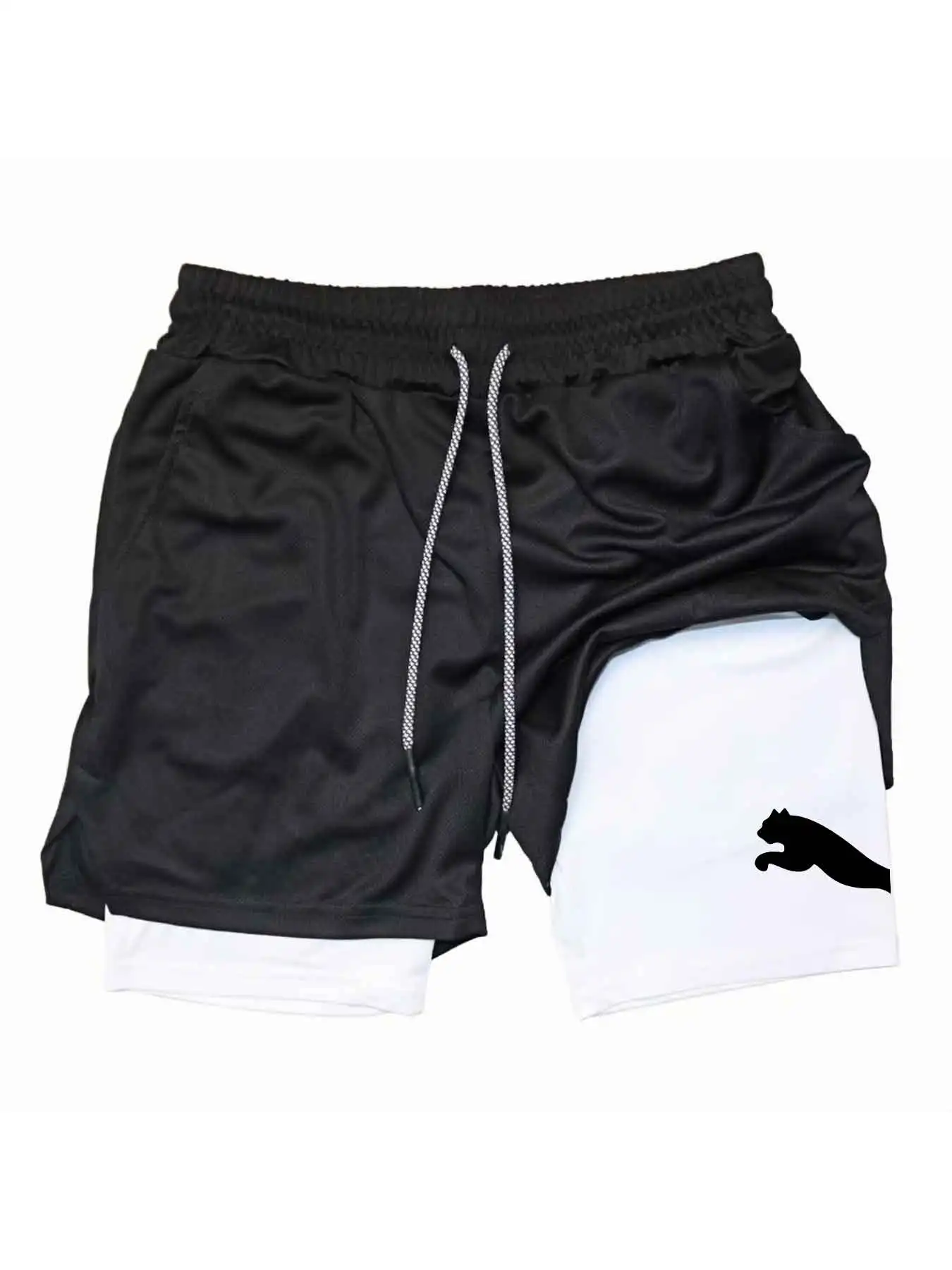 Printed Sports Shorts 2-in-1 G - Running Gear Men 评论和价格
