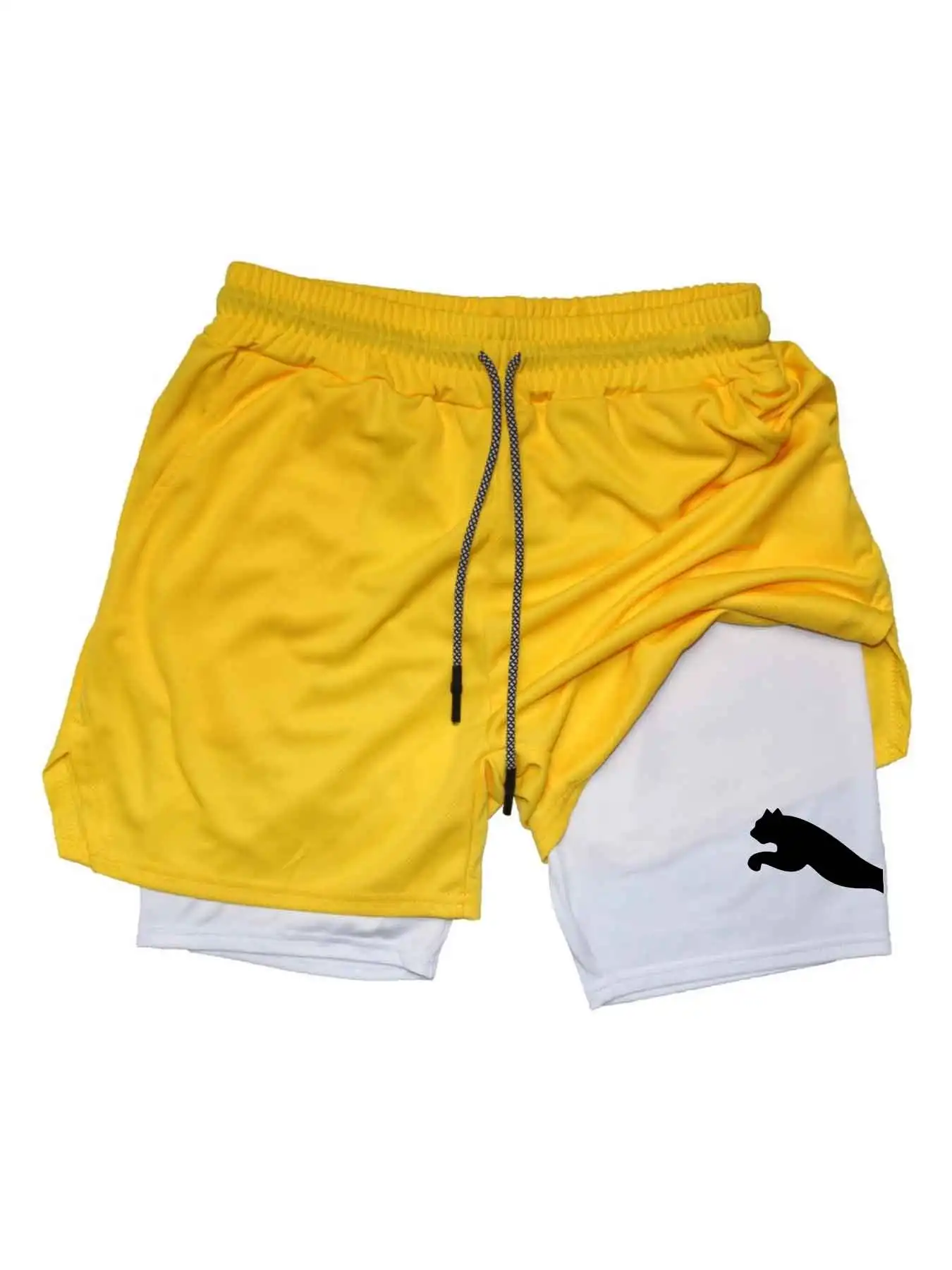 Printed Sports Shorts 2-in-1 G - Running Gear Men 评论和价格