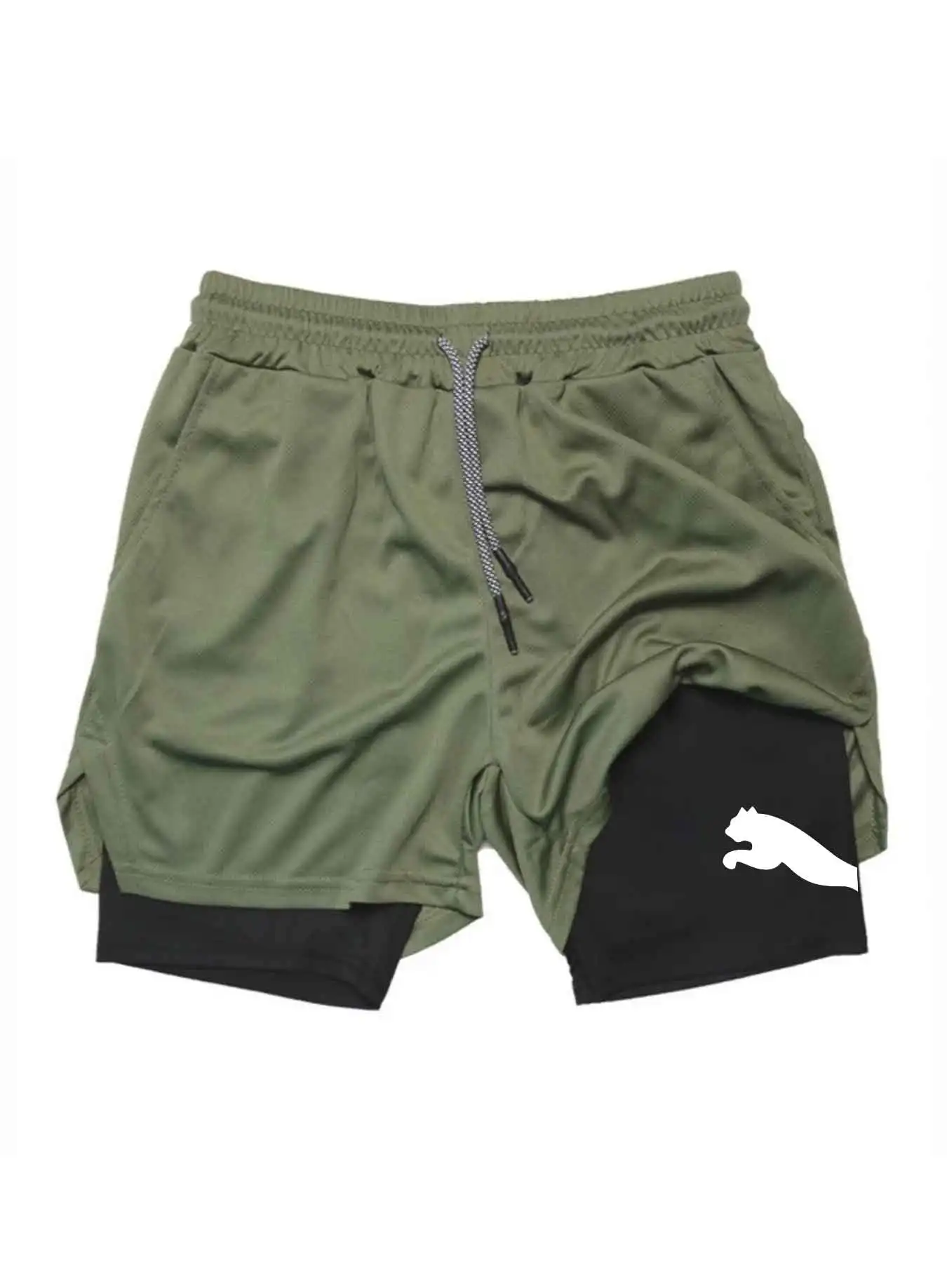 Printed Sports Shorts 2-in-1 G - Running Gear Men 评论和价格
