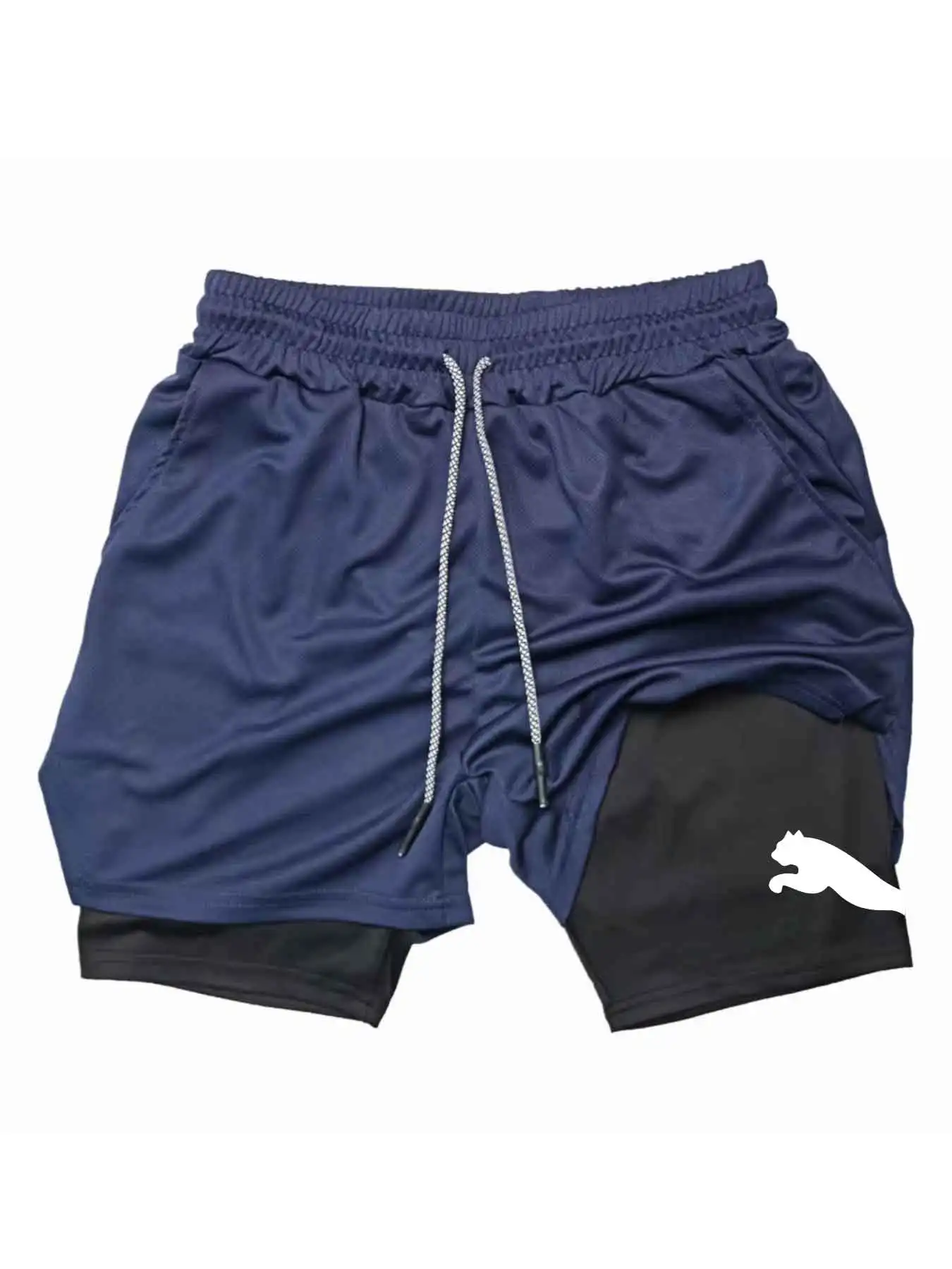 Printed Sports Shorts 2-in-1 G - Running Gear Men 评论和价格